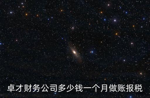 卓才財務公司多少錢一個月做賬報稅