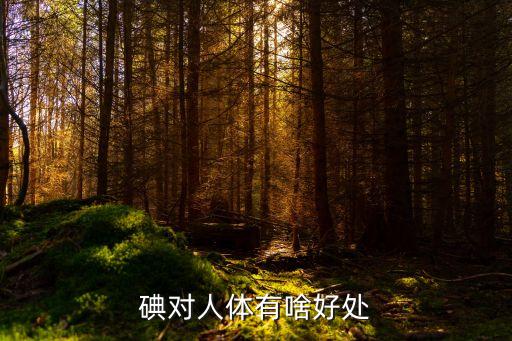 碘對人體有啥好處