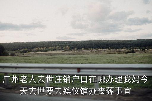 廣州老人去世注銷戶口在哪辦理我媽今天去世要去殯儀館辦喪葬事宜