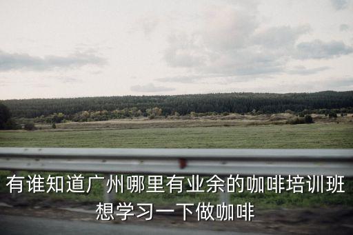 廣州咖啡愛好，廣州哪里可以學(xué)做咖啡
