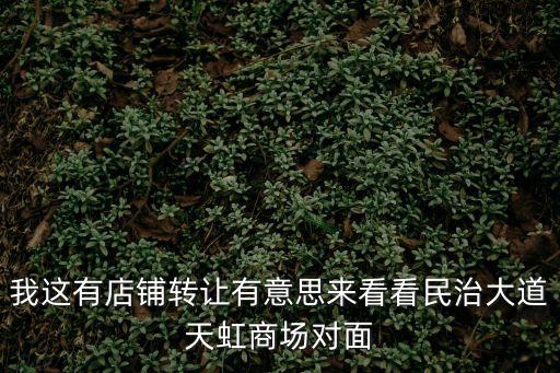 上海市安遠路商鋪出售，我這有店鋪轉(zhuǎn)讓有意思來看看民治大道天虹商場對面