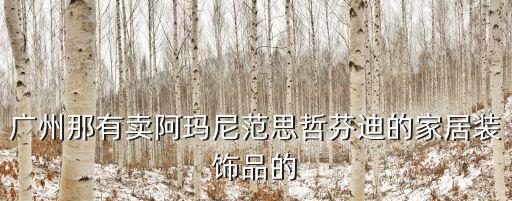 廣州那有賣阿瑪尼范思哲芬迪的家居裝飾品的