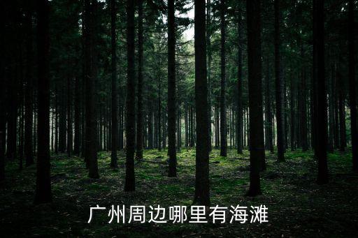 廣州周邊哪里有海灘