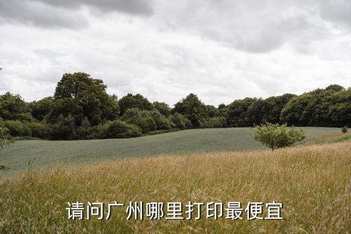 請問廣州哪里打印最便宜