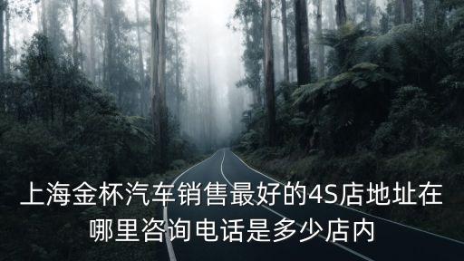 上海金杯汽車銷售最好的4S店地址在哪里咨詢電話是多少店內(nèi)