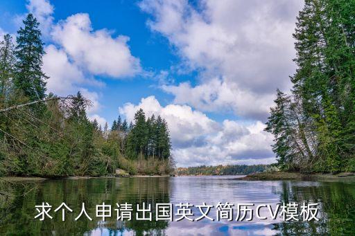 求個(gè)人申請(qǐng)出國(guó)英文簡(jiǎn)歷CV模板