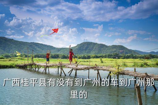 廣西桂平縣有沒有到廣州的車到廣州那里的
