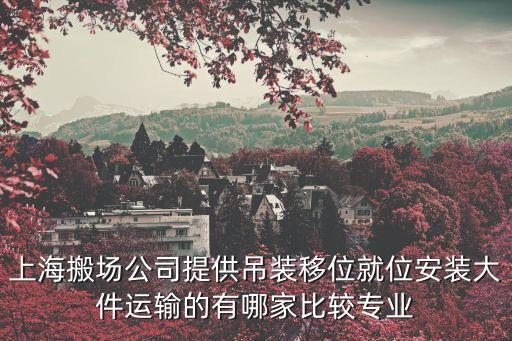 上海搬場公司提供吊裝移位就位安裝大件運輸的有哪家比較專業