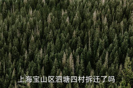 上海寶山區(qū)泗塘四村拆遷了嗎