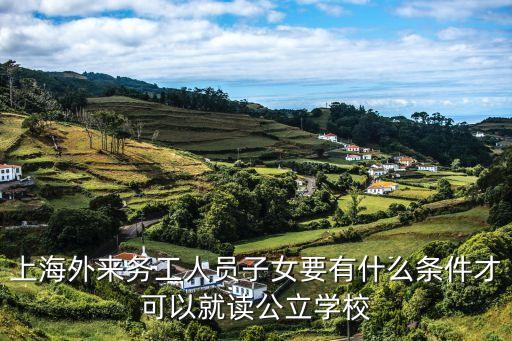 上海外來務工人員子女要有什么條件才可以就讀公立學校