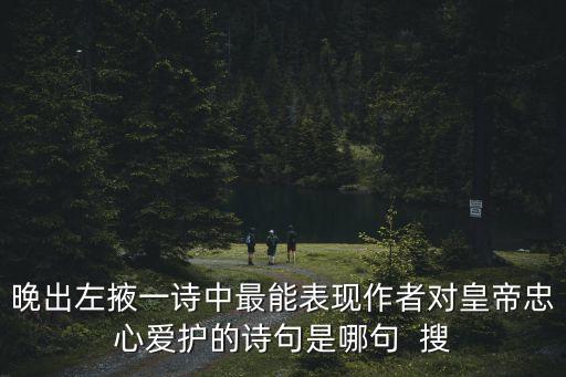 晚出左掖一詩中最能表現作者對皇帝忠心愛護的詩句是哪句  搜
