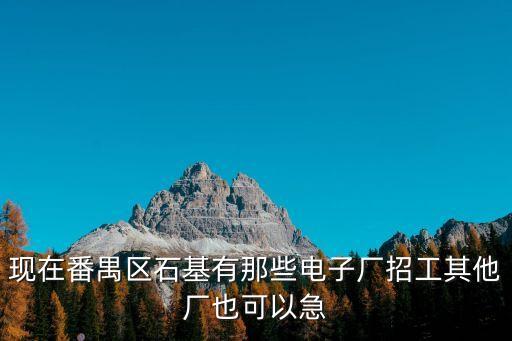 現在番禺區石基有那些電子廠招工其他廠也可以急