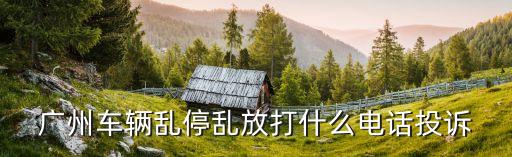 廣州泊車客服電話，廣州車輛亂停亂放打什么電話投訴
