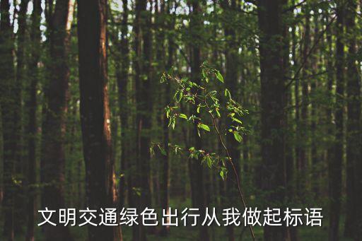 文明交通綠色出行從我做起標語