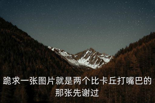 比卡丘圖片，跪求一張圖片就是兩個(gè)比卡丘打嘴巴的那張先謝過