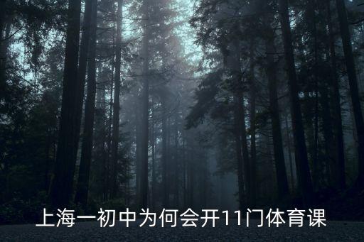 上海一初中為何會開11門體育課