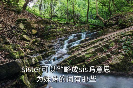 sister可以省略成sis嗎意思為妹妹的詞有那些
