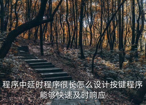 程序中延時程序很長怎么設計按鍵程序能夠快速及時響應