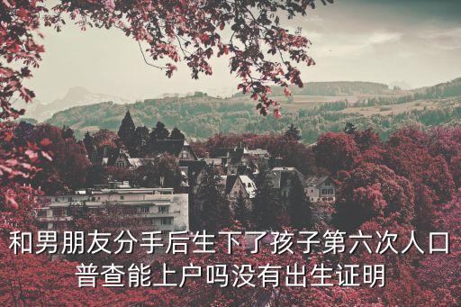 和男朋友分手后生下了孩子第六次人口普查能上戶嗎沒有出生證明