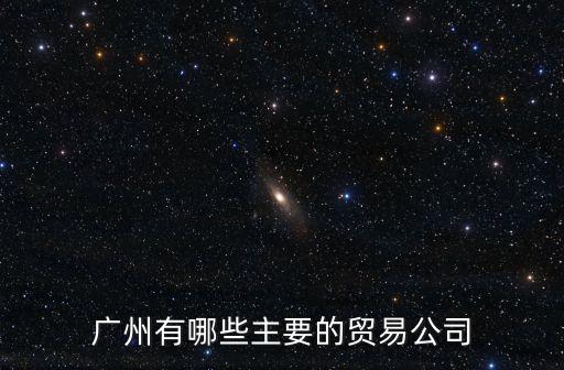 廣州有哪些主要的貿易公司