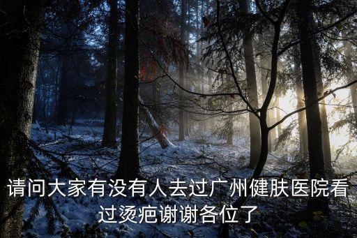 請問大家有沒有人去過廣州健膚醫院看過燙疤謝謝各位了