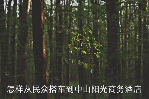 怎樣從民眾搭車到中山陽光商務(wù)酒店