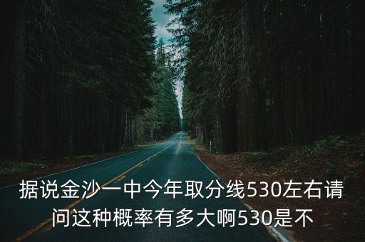 據說金沙一中今年取分線530左右請問這種概率有多大啊530是不