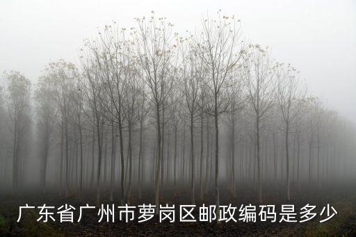 廣東省廣州市蘿崗區郵政編碼是多少