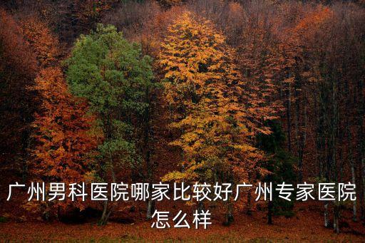 廣州男科醫院哪家比較好廣州專家醫院怎么樣