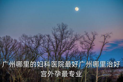 廣州哪里的婦科醫院最好廣州哪里治好宮外孕最專業