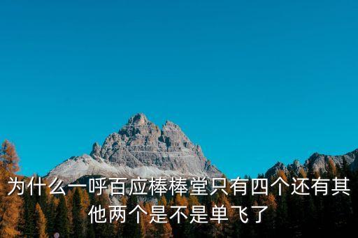 為什么一呼百應(yīng)棒棒堂只有四個(gè)還有其他兩個(gè)是不是單飛了
