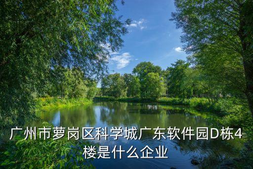 廣州市蘿崗區(qū)科學城廣東軟件園D棟4樓是什么企業(yè)