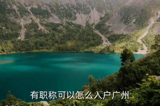2020中級茶藝師可以落戶廣州，考職稱證書可以入戶廣州嗎