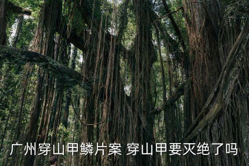 廣州穿山甲鱗片案 穿山甲要滅絕了嗎