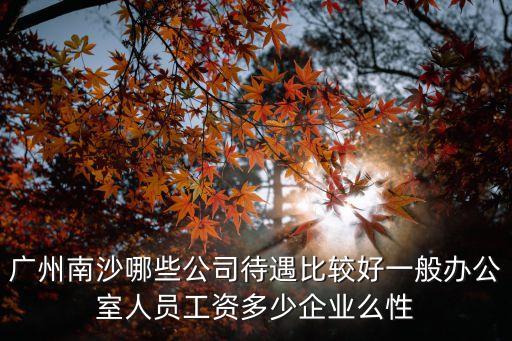 廣州南沙哪些公司待遇比較好一般辦公室人員工資多少企業么性