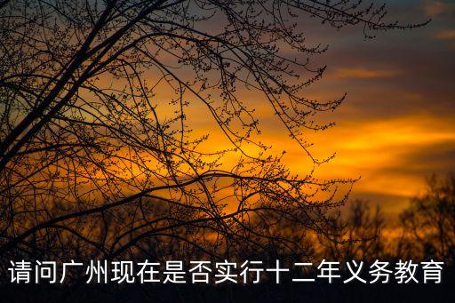 請問廣州現在是否實行十二年義務教育