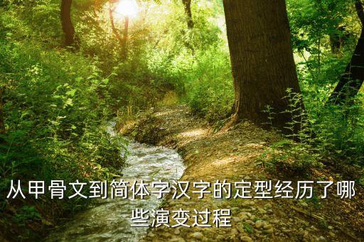 甲骨文的演變過程，漢字的演變由甲骨文什么