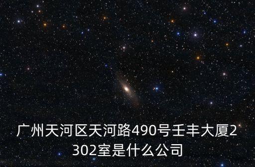 廣州天河區天河路490號壬豐大廈2302室是什么公司