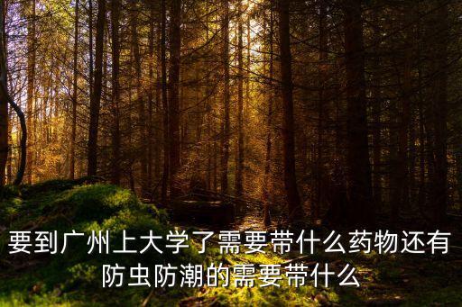 要到廣州上大學(xué)了需要帶什么藥物還有防蟲防潮的需要帶什么