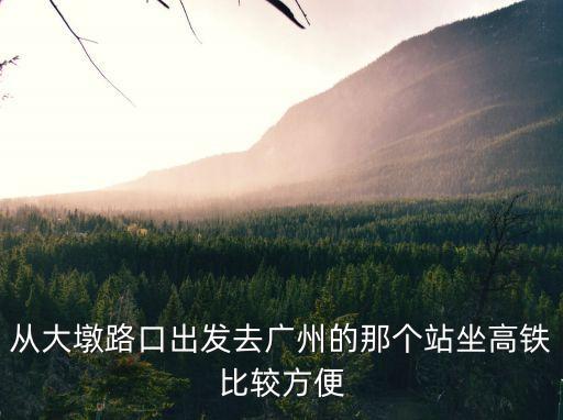從大墩路口出發(fā)去廣州的那個站坐高鐵比較方便