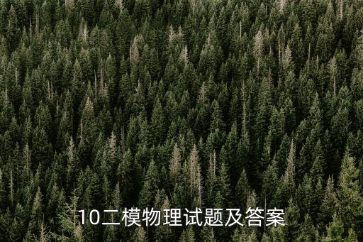 10二模物理試題及答案