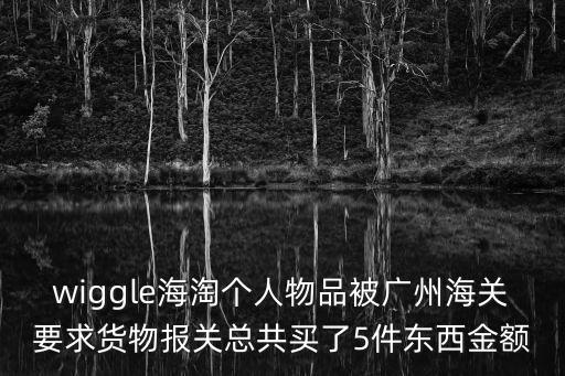 wiggle海淘個人物品被廣州海關要求貨物報關總共買了5件東西金額