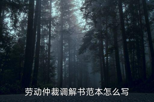 調解書模板，人民調解協議書范本