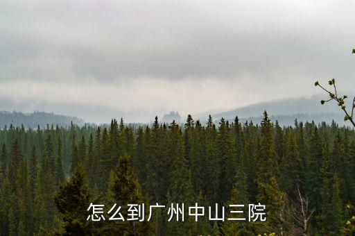 怎么到廣州中山三院