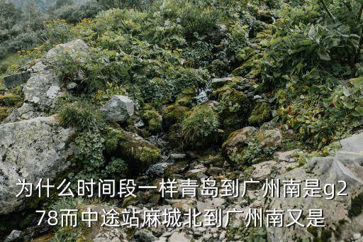 為什么時間段一樣青島到廣州南是g278而中途站麻城北到廣州南又是