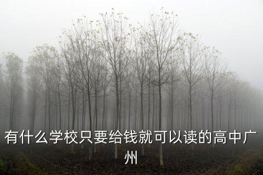 廣州有沒有交錢就能上的高中，廣州有哪些高中不用擇校費(fèi)而且可以單獨(dú)參加考試就可以報(bào)讀的