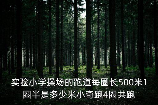 實驗小學操場的跑道每圈長500米1圈半是多少米小奇跑4圈共跑