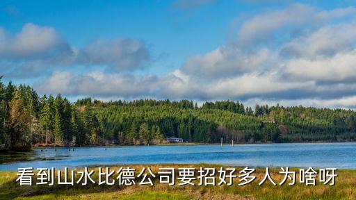 看到山水比德公司要招好多人為啥呀