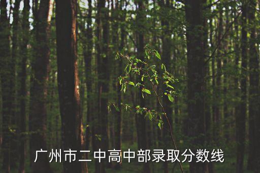 廣州市二中高中部錄取分數線