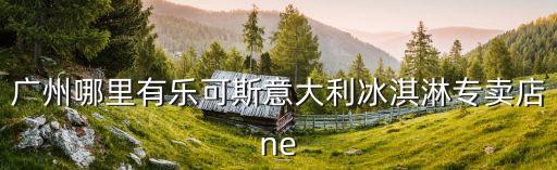 廣州哪里有樂可斯意大利冰淇淋專賣店ne